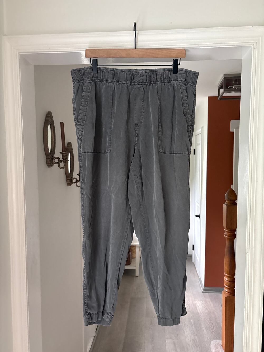 Gap | Gray Tencel High Rise Pull On Utility Pants XL Casual Streetwear